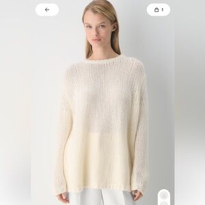 Aritzia Cashmere Cream Knit Sweater